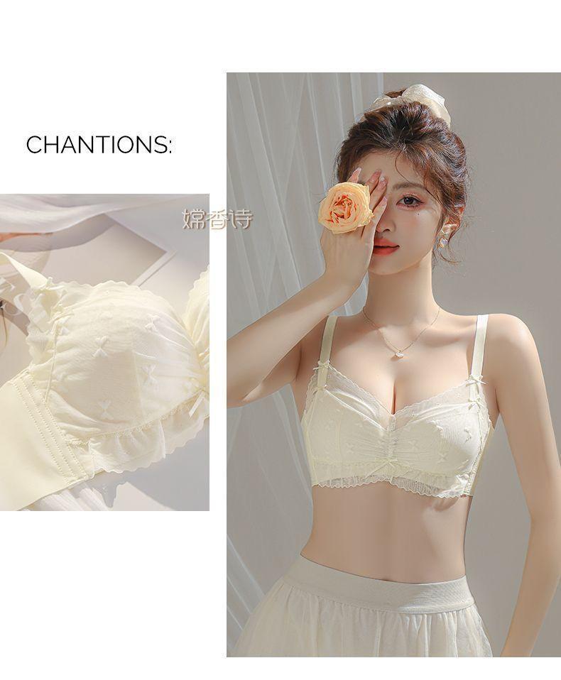 Product Introduction of Đồ Lót Hoa Lưới Dành Cho Phụ Nữ, Ngực Nhỏ Đẩy Lên Ngực Phẳng Mỏng Lớn, Phụ Kiện Đặc Biệt Không Dây, Bộ Áo Ngực Đẩy Ngực 19