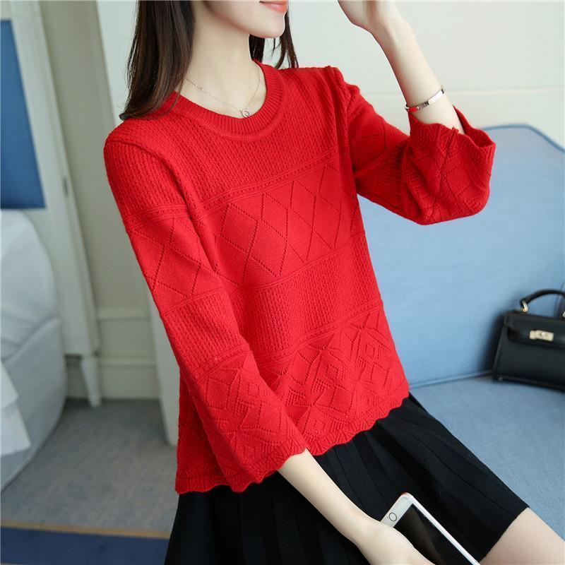 Áo Thun Áo Ngắn Áo Len Mỏng Cho Nữ, Tay Áo Ba Phần Tư, Áo Cánh Lụa Lạnh khoét Bộ Sưu Tập Xuân Hè Mới 2024, Dễ Phối Đồ Quần Áo Nữ Hợp Xu hướng 1