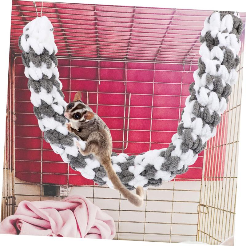 Product Introduction of HG 1PC Totority Hammock Swing Ferret Toys Sugar Glider Toys, Hamster Toy Cage Rat Rope Toy Sugar Glider Toy Bird Rope Perch Swing Toy for Climbing/Exercising Hammock Swing Ferret Toys 16