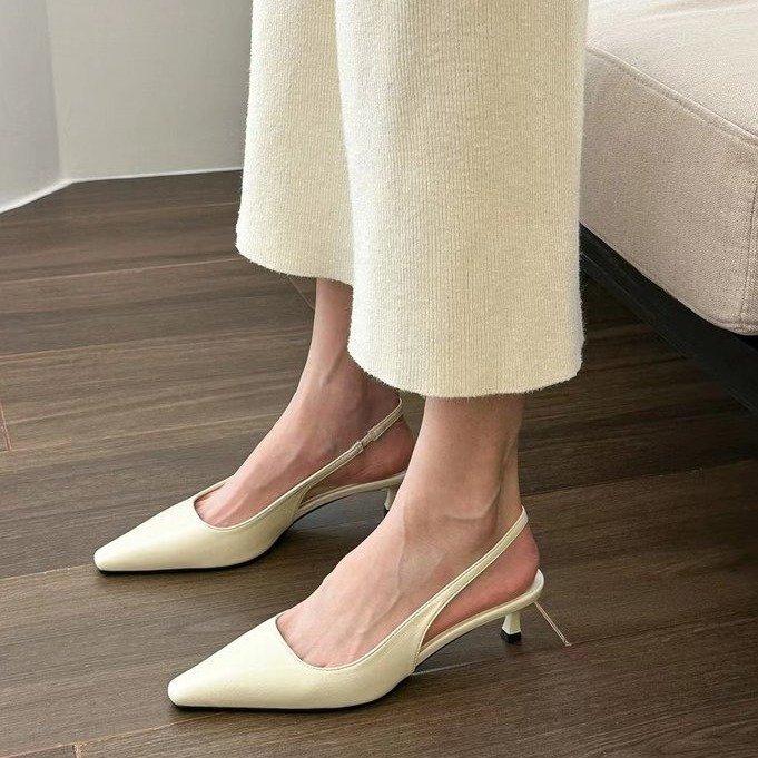 Product Introduction of Guốc nữ thời trang hở gót mũi nhọn đế thấp 3cm kiểu dáng Hàn Quốc mã R20 6