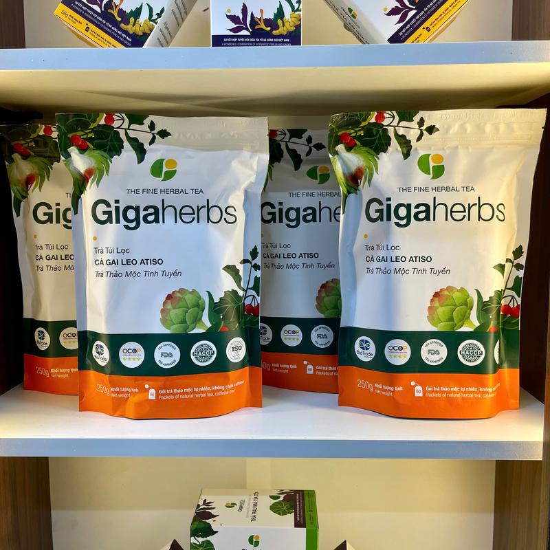 Trà Mát Gan GigaHerbs Túi Zip 250Gram Nước Trà Tea Chè Cà Gai Leo Atiso - Sản Phẩm Chính Hãng 2