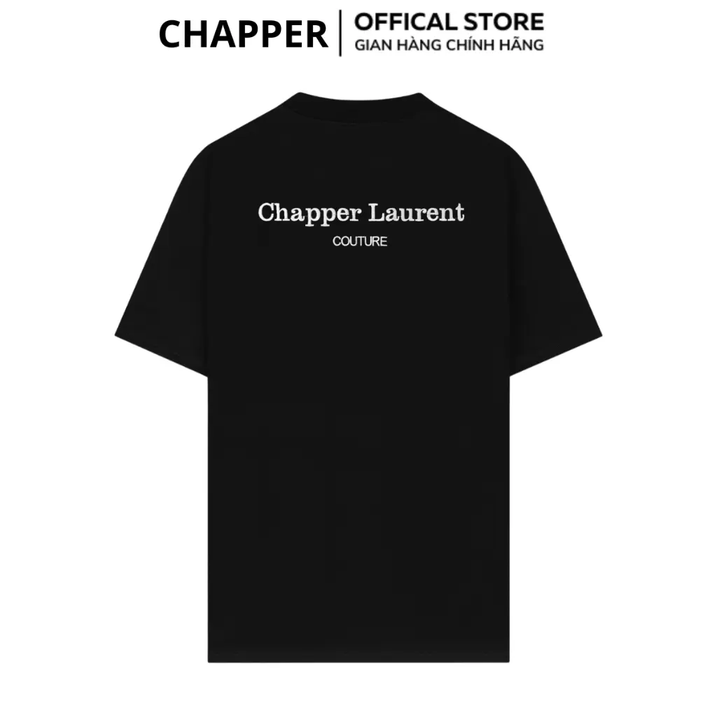 Áo thun cotton thoáng khí hiphop Vòng tròn dẫn Áo thun nam nữ CHAPPER hoạ tiết thêu Couture - APCP020 tiên xu hướng Menswear áo  thun
