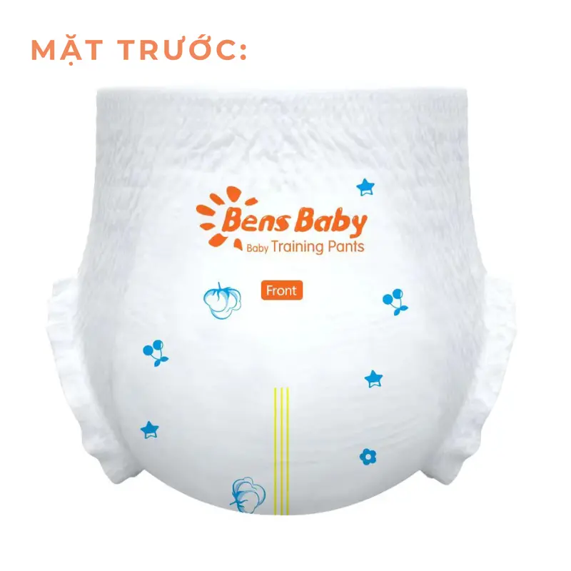 [Bens Baby - AFF] Gói 50 Miếng Bỉm Tã Quần Cho Bé Đa Kích Cỡ M, L, XL, XXL Siêu Mỏng Thấm Hút Thoáng Mát Thích Hợp Cho Mùa Hè mẹ và bé 3