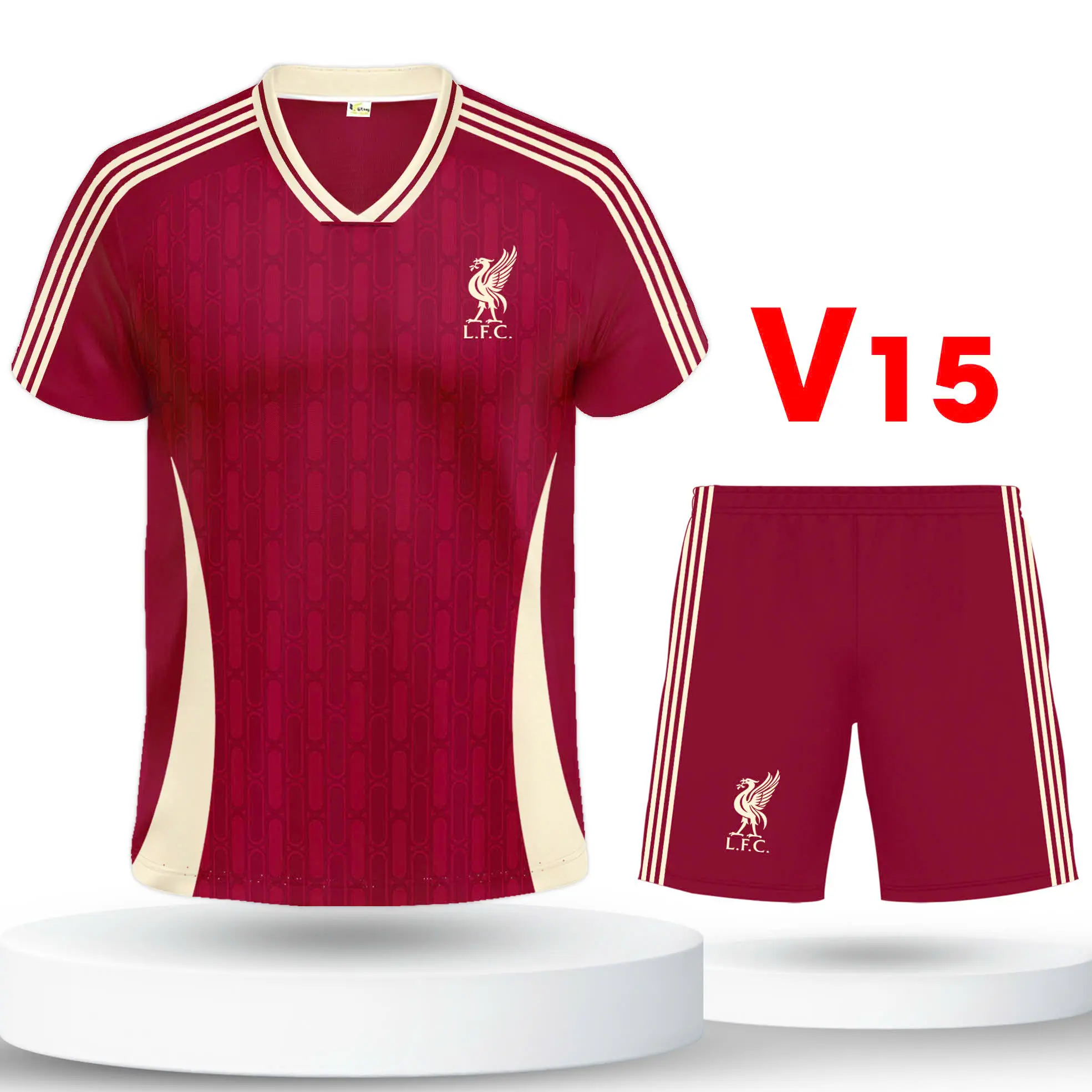 Bộ quần áo bóng đá, đồ đá banh Li Vơ Pool thun mè hàn cao cấp logo thêu Top Sport