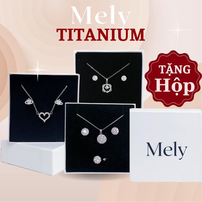 KHÔNG ĐEN GỈ Bộ trang sức Dây chuyền thép Titan thời trang - Mely TT61