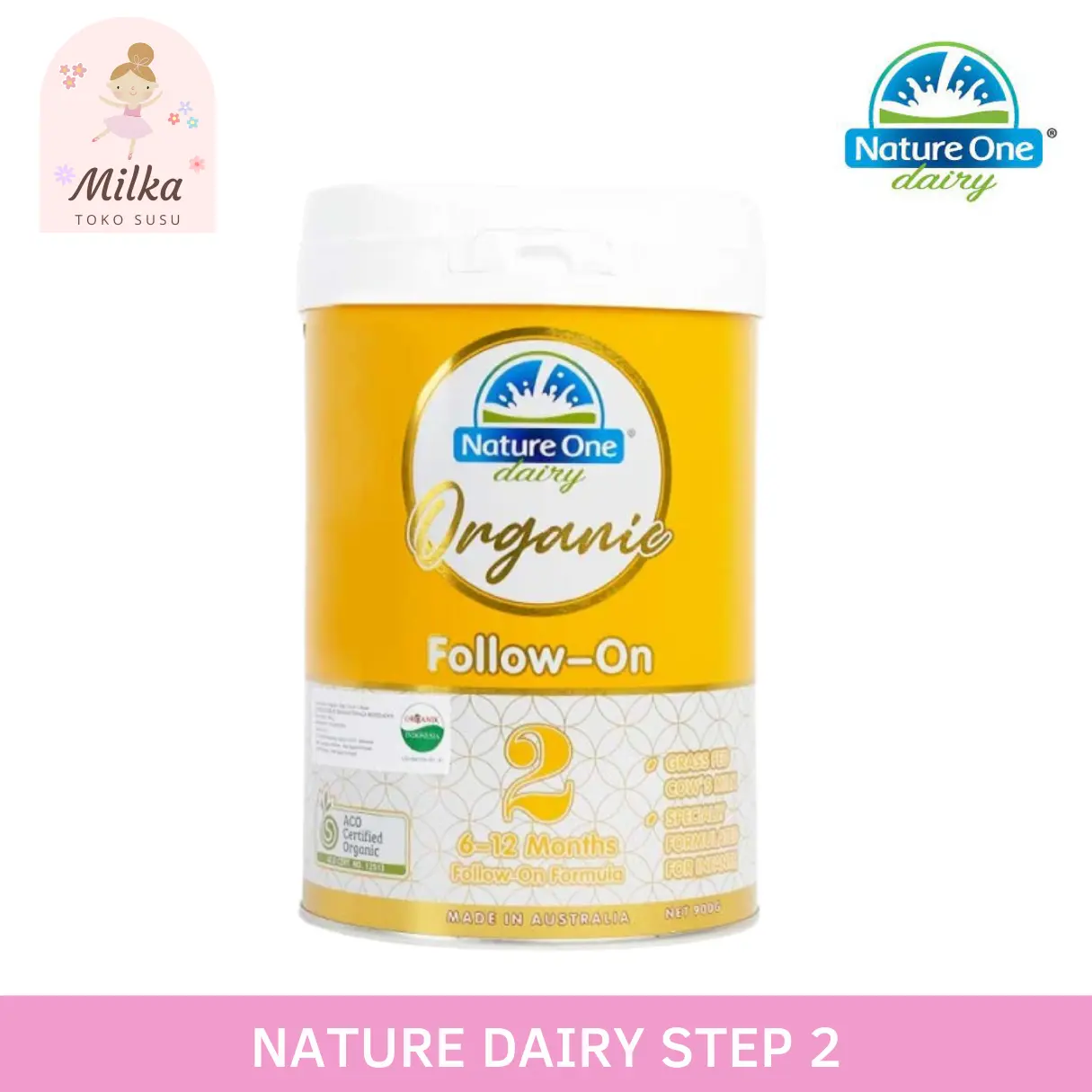 Nature One Dairy Organic Step 2 900 gram Susu Formula Anak