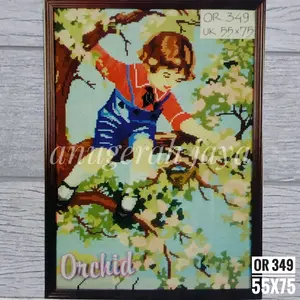 Paket Sulam Strimin Kristik Orchid No 349