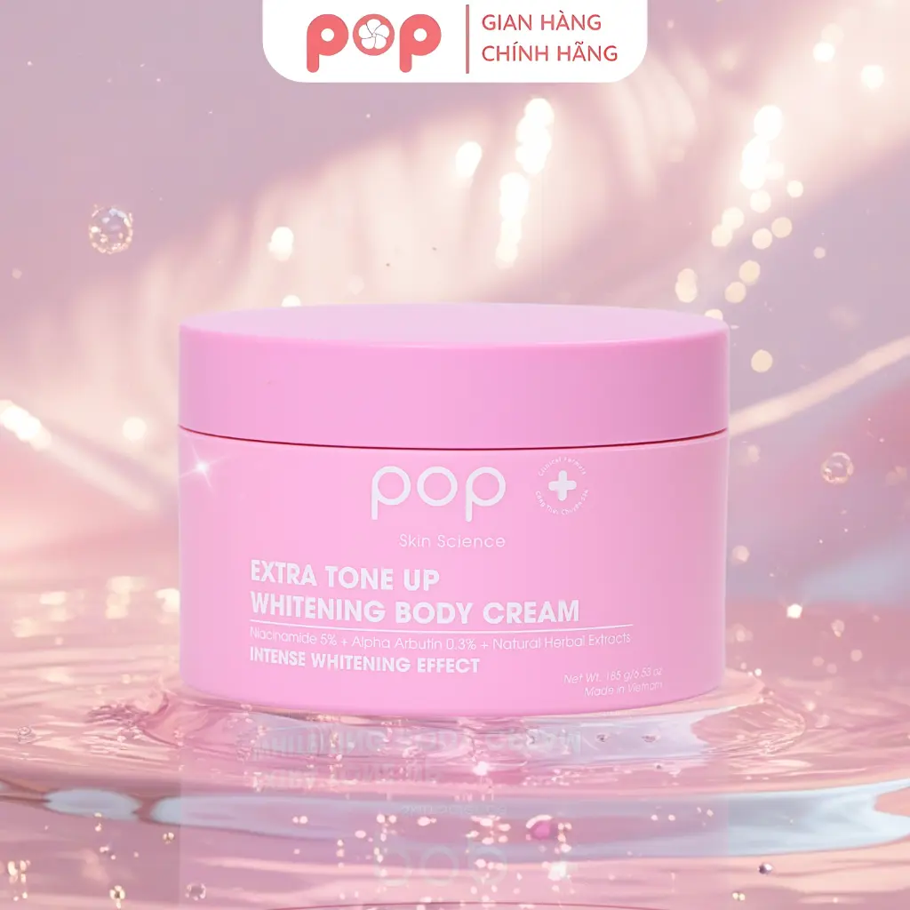 Kem Dưỡng Thể POP Nâng Tông Tăng Cường - Dưỡng Mịn, Cấp Ẩm, Da Sáng Hồng Tự Nhiên - 185g