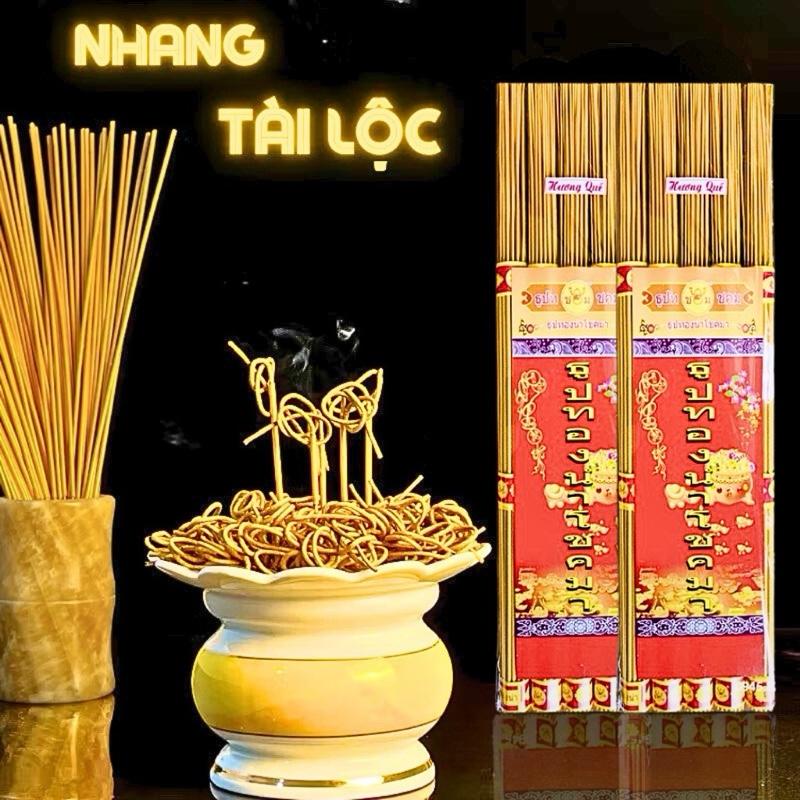 Hương Nhang Thần Tài Thái Lan Chính Hãng Hương Sạch Ít Khói Cuộn Tàn Tài Lộc Thẻ 185 Nén Dầu Thơm Phòng Dầu Thơm