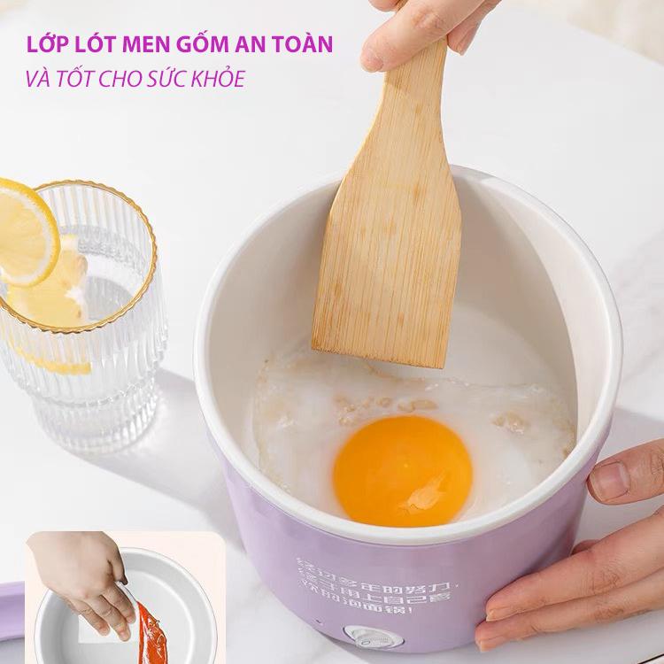 [Xả kho] Nồi lẩu điện mini đa năng, ca nấu mì, cốc ăn lẩu cô đơn, bát điện dung tích 1 lít có phủ chống dính