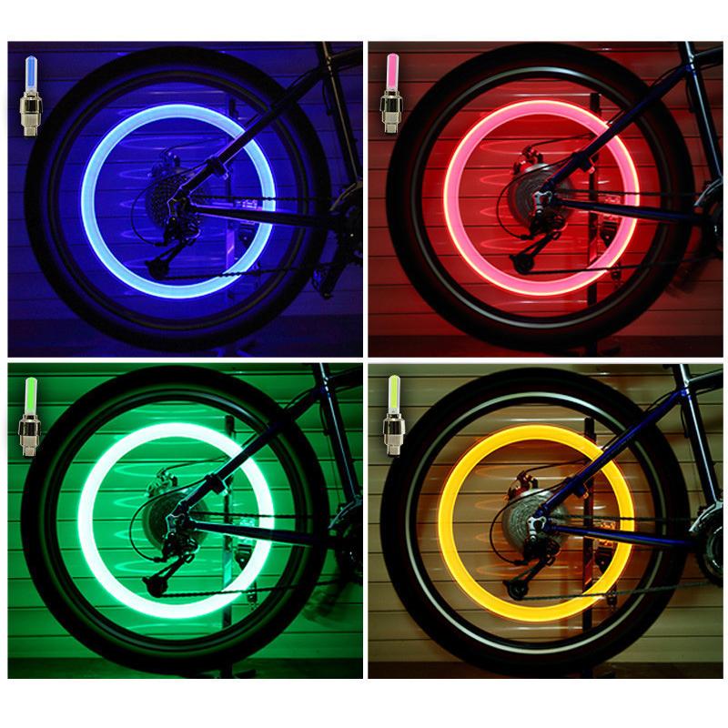 Đèn Nan Hoa Xe Đạp, Màu Neon, Cho Lốp Xe Đạp Đường Trường Và Xe Hơi, Đèn Mũ Van, Phụ Kiện Đạp Xe, Đèn Xe Đạp 1