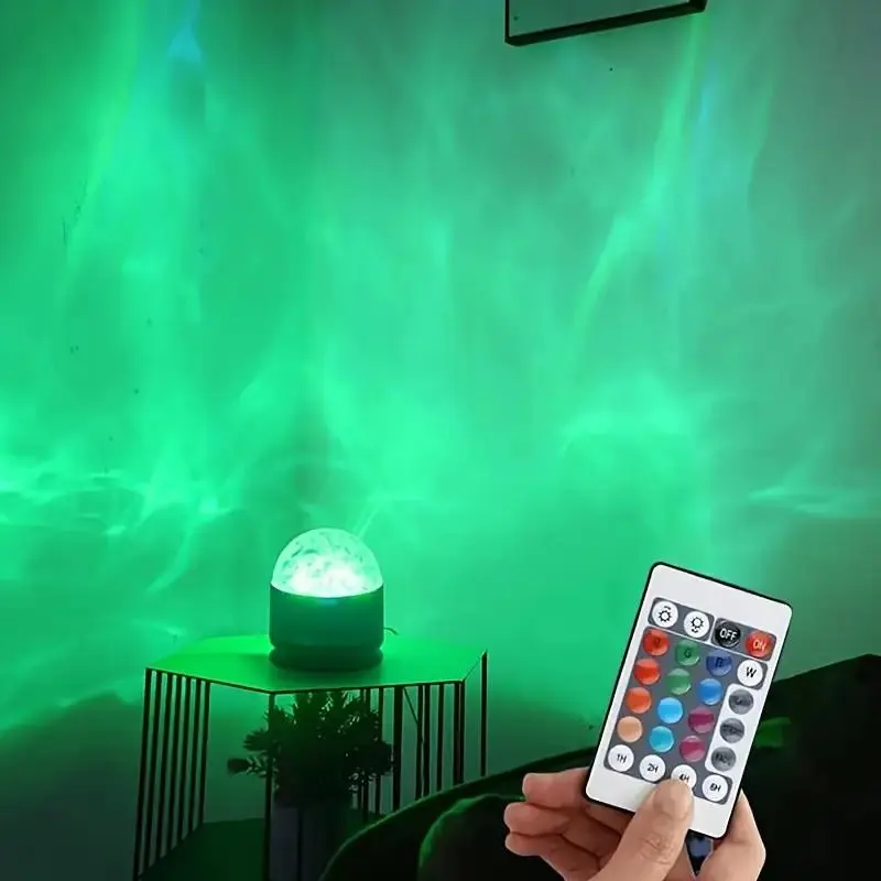 Water Ripple & Aurora Projector Light, 1 Count LED Starry Night Light with Remote Control, Decorative Light for Bedroom, Living Room, Party, Birthday, Audio 5