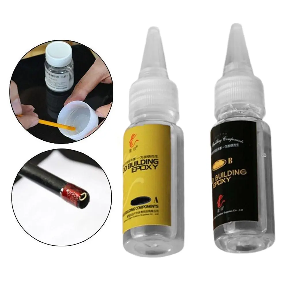 Keo AB, 2 Cái, 20ml, Trong Suốt, Keo Câu Cá Cần Câu, Resin Epoxy, Cho Dây Câu Cá, Phụ Kiện