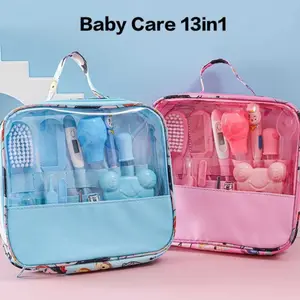 13in1 Peralatan Bayi Baby Care Nail Kit 13PCS Gunting Kuku Sisir Cukur Rambut Perawatan Perlengkapan Kids Baru Lahir Kado Health Thermometer 13in1 Newborn Kit Health-Care Grooming Set Maternal I