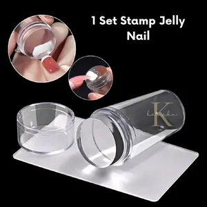 Stamp Jelly/ 1 Set Stamping Tools  Nail art Stempel Kuku Bahan Silicone Paket Tools Nail Art