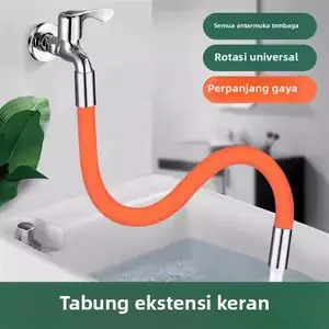 [1Pc] Ekstensi Hose Air Universal untuk Kran,Pipa Air Lengkapi Ajustabel untuk Kamar Mandi Dapur,Tabung Ekstensi Kran Anti Pecah untuk Mandi,Ekstensi Hose Dapur dengan Putar