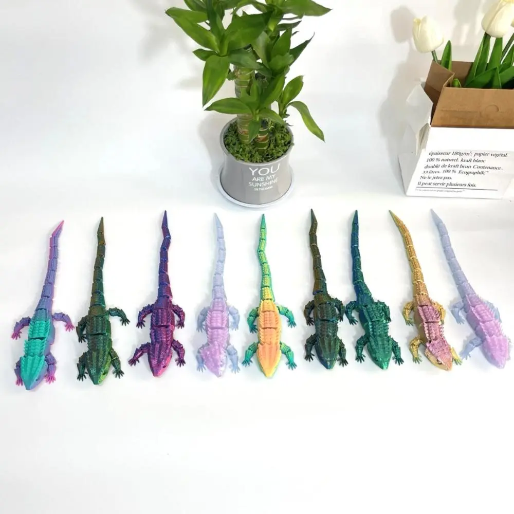 3D Printed Lizard Design Ornament, 1 Count Creative Lizard Decoration, Home Decor for Living Room Bedroom Office