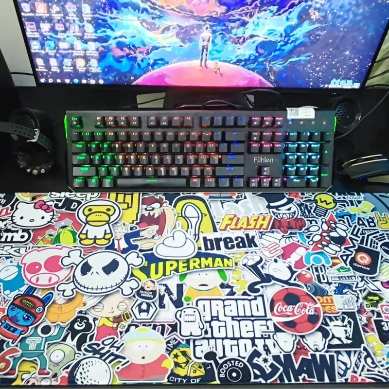 Lót chuột, Pad Chuột STICKER cỡ lớn 80x30cm dày 3mm (Chuyên game, chống trơn trượt, siêu bền siêu rẻ) 0