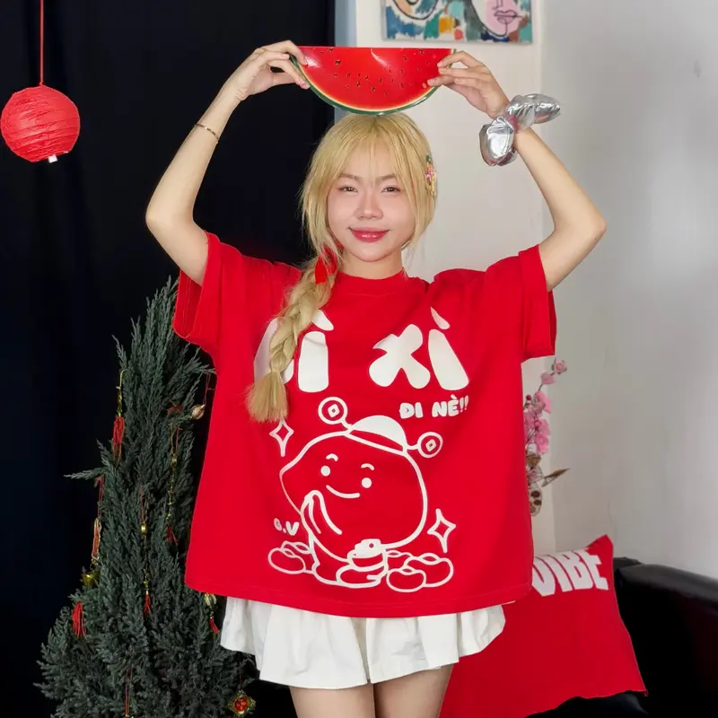 Áo thun GOD VIBE phong cách Unisex Nam Nữ form BOXY GTK160 Cotton Cổ Tròn Top 7