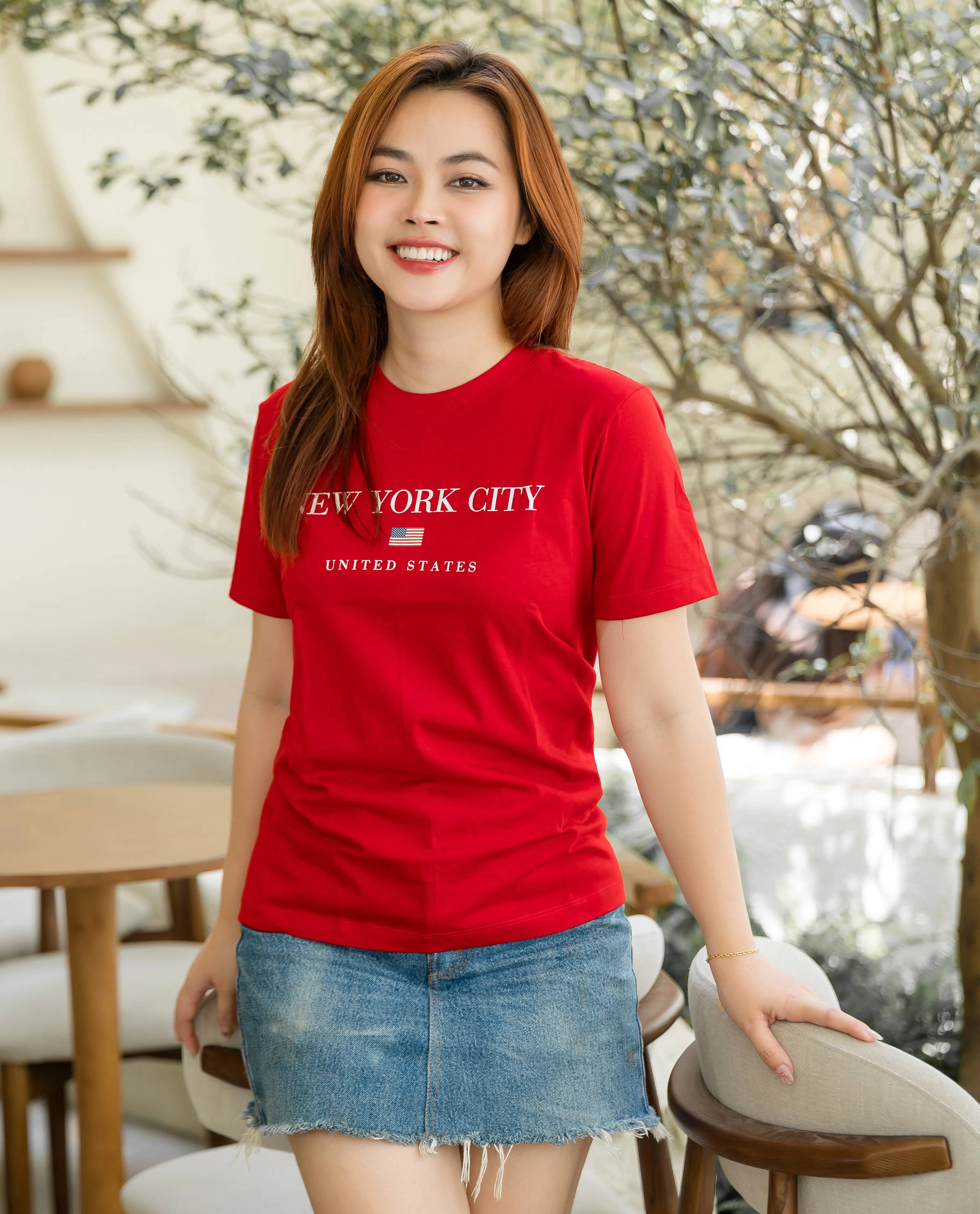 Áo Thun Nữ Nhập Khẩu Thái Lan chất liệu cotton cao cấp (P02-NYC)