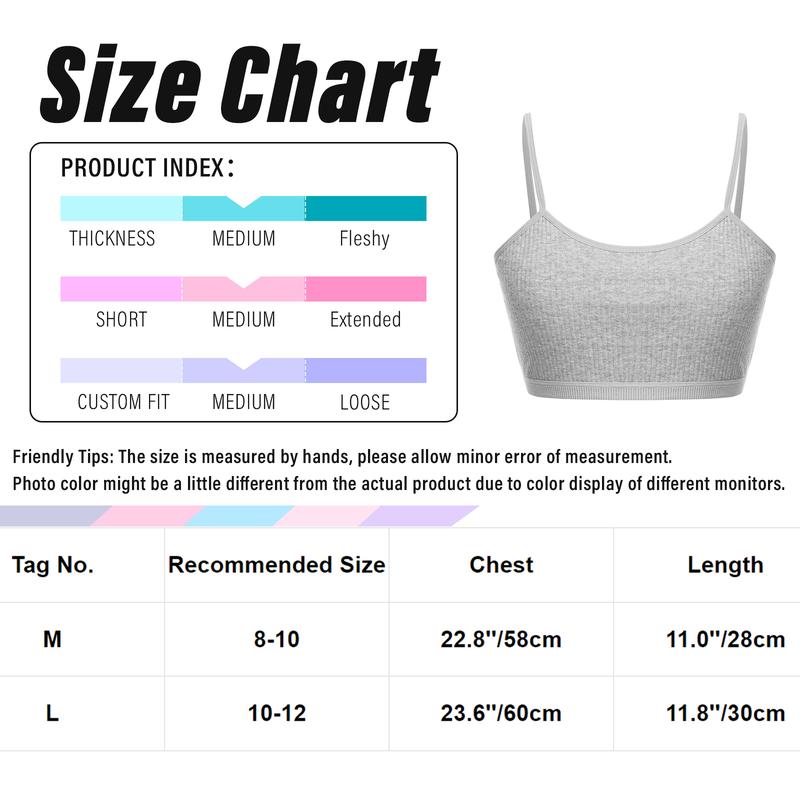 Product Introduction of Vastwit Girls Athletic Sports Training Bra Cotton Bralette Seamless Wireless Cami Crop Bras Non Pads 0