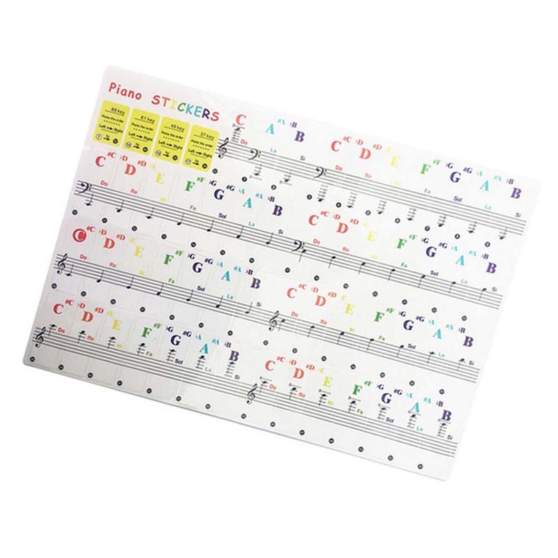 Product Introduction of for Beginners Useful for White Keys Adhesive Sticker Symbol 88Keys Note Sticker Keys Sticker Piano Stave Note Piano Keyboard Stickers 13