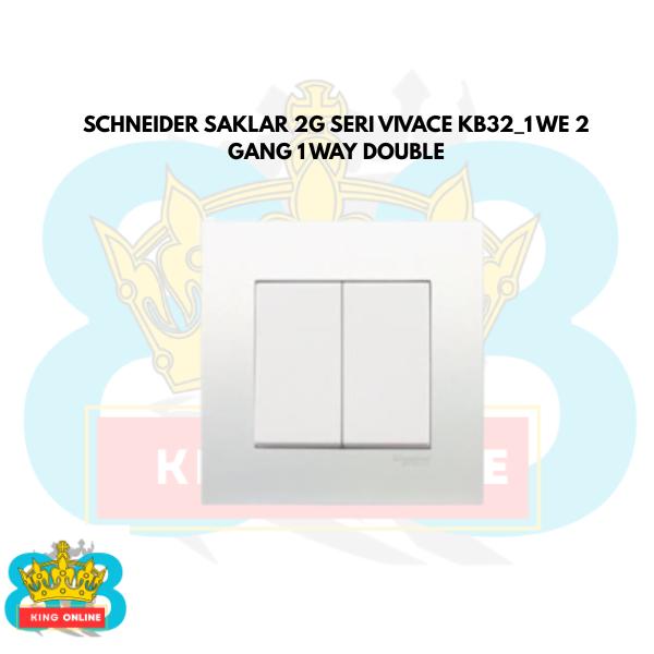 SCHNEIDER SAKLAR 2G SERI VIVACE KB32_1 WE 2 GANG 1 WAY DOUBLE - Shop ...