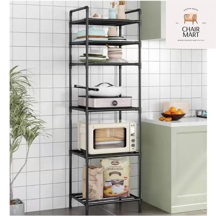 CHAIR Kệ Để Đồ Đa Năng - Kệ Nhà Bếp, Kệ Phòng Khách, Phòng Ngủ 5, 6 Tầng Khung Thép Cacbon Cứng Cáp