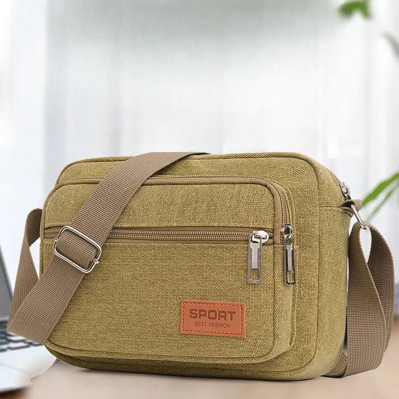 Giao Hàng Trong Vòng 24 Giờ Canvas Men Single Shoulder Bag Nhật Bản Và Hàn Quốc Mới Công Suất Lớn Chéo Chéo Túi Xách Thay Đổi Túi Xách Nhà Sản Xuất Bán Buôn