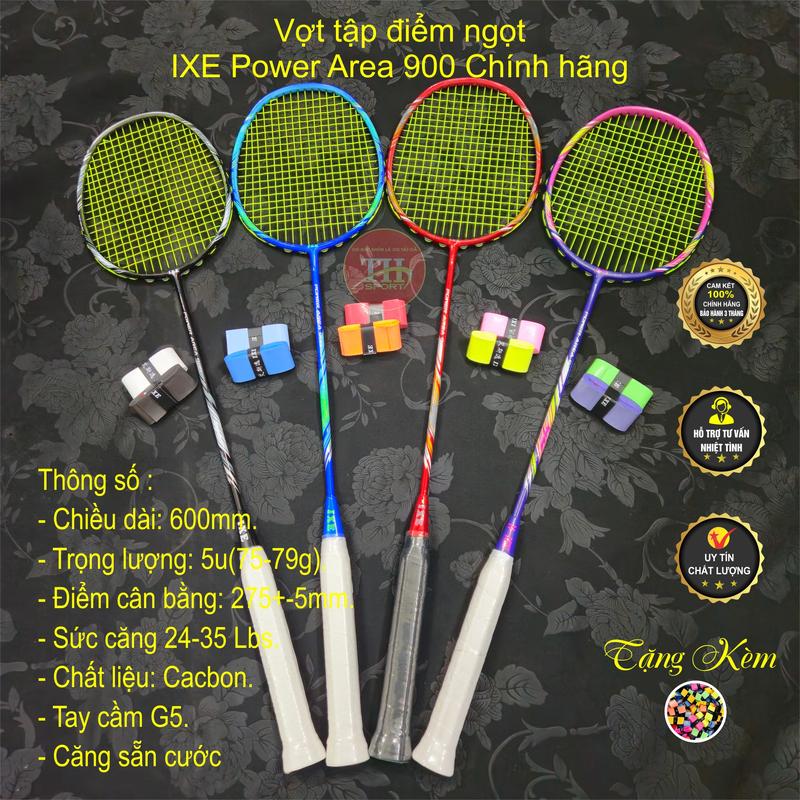 Vợt tập điểm ngọt IXE Power Area 900 (Căng sẵn cước + tặng quấn cán)