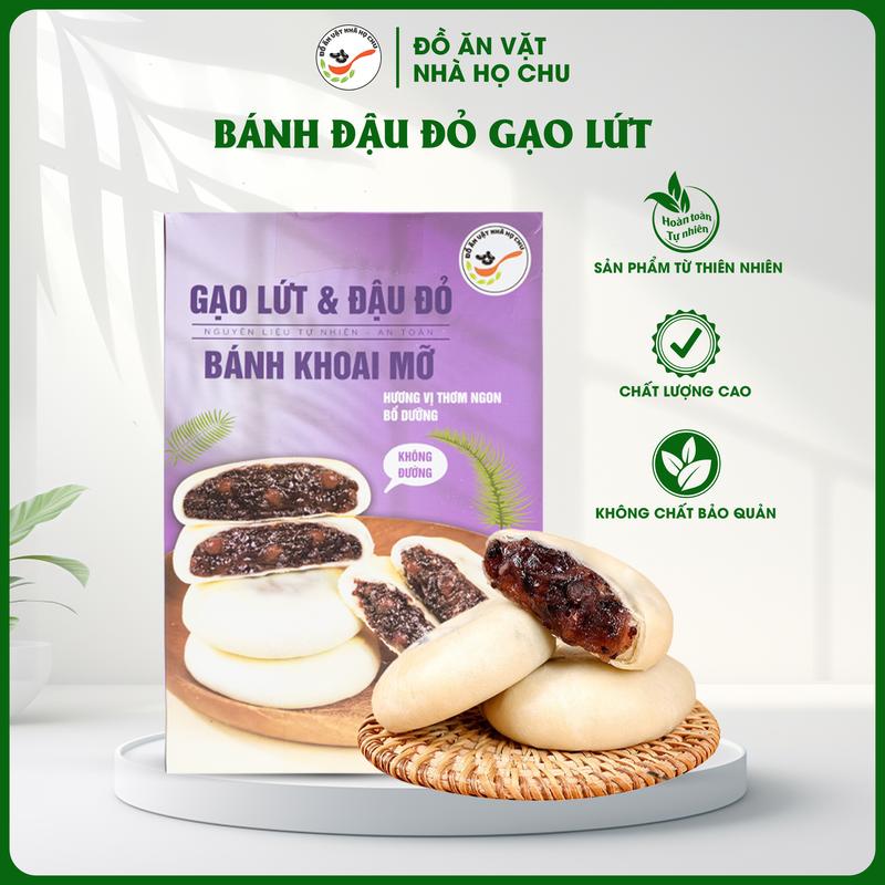 Bánh Nướng Đậu Đỏ Gạo Lứt Khoai Mỡ Thơm Ngon Bổ Dưỡng Hộp 490g Snack Ăn Vặt