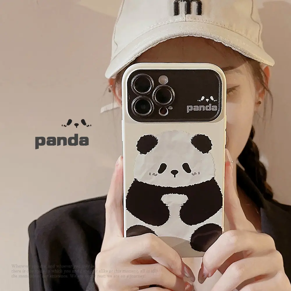 Black and white panda for VIVO large window IQ00NEO mobile phone case S9 all-inclusive X90PRO soft S17 fun personality