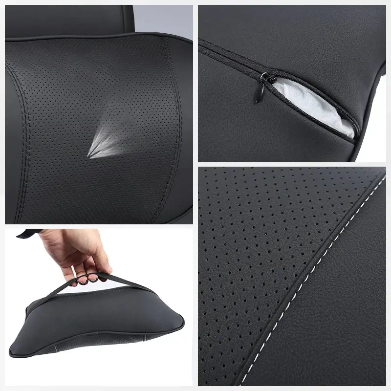 1Pcs Car Seat Headrest Auto Logo Neck Waist Pillow For Toyota Gazoo Racing Corolla Yaris Chr Auris Rav4 Prius Prado Avensis 2
