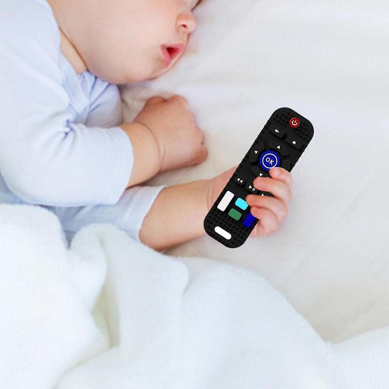 Product Introduction of Baby teether silicone remote control baby anti-eating hand molar stick cartoon comfort chewing gum toy 24