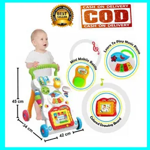 Mainan Baby Walker Music AU03 - Dorongan Bayi Musik - Dorongan Push walker