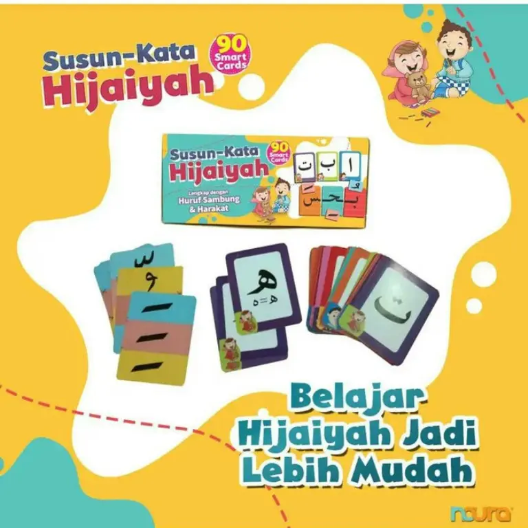 Buku Mainan Edukatif 90 Hijaiyah Smart Cards