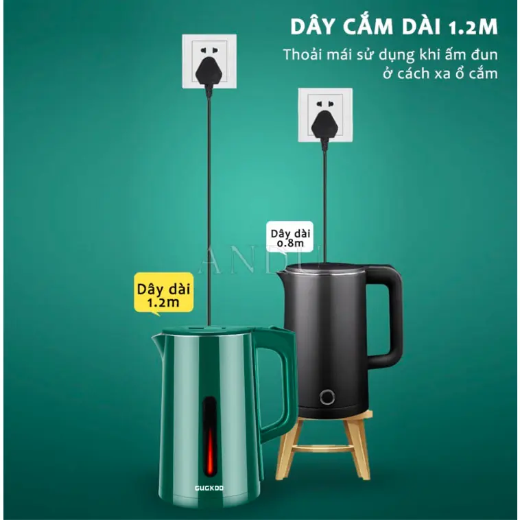 Ấm siêu tốc GUGKDD ST 19 Dung tích 2.5L Công Suất 1500W 1