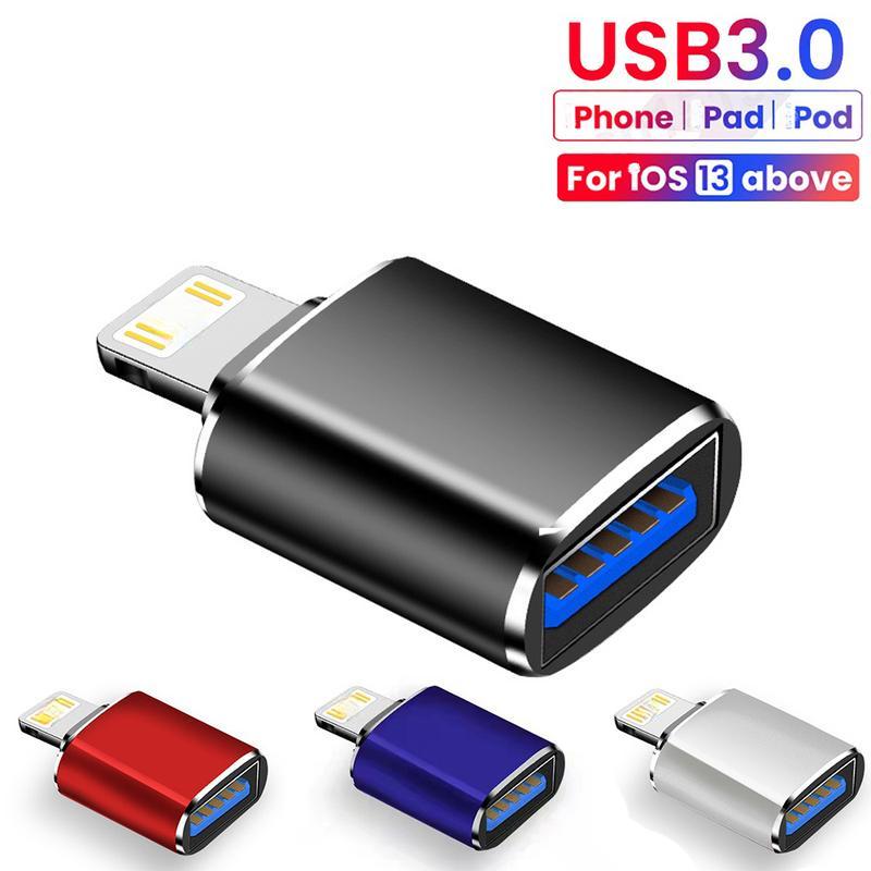 Bộ chuyển đổi OTG USB 3.0 cho IPhone 14 và các thiết bị iOS trước đây, bộ chuyển đổi cổng kết nối ổ đĩa flash USB để truyền dữ liệu cho IPhone