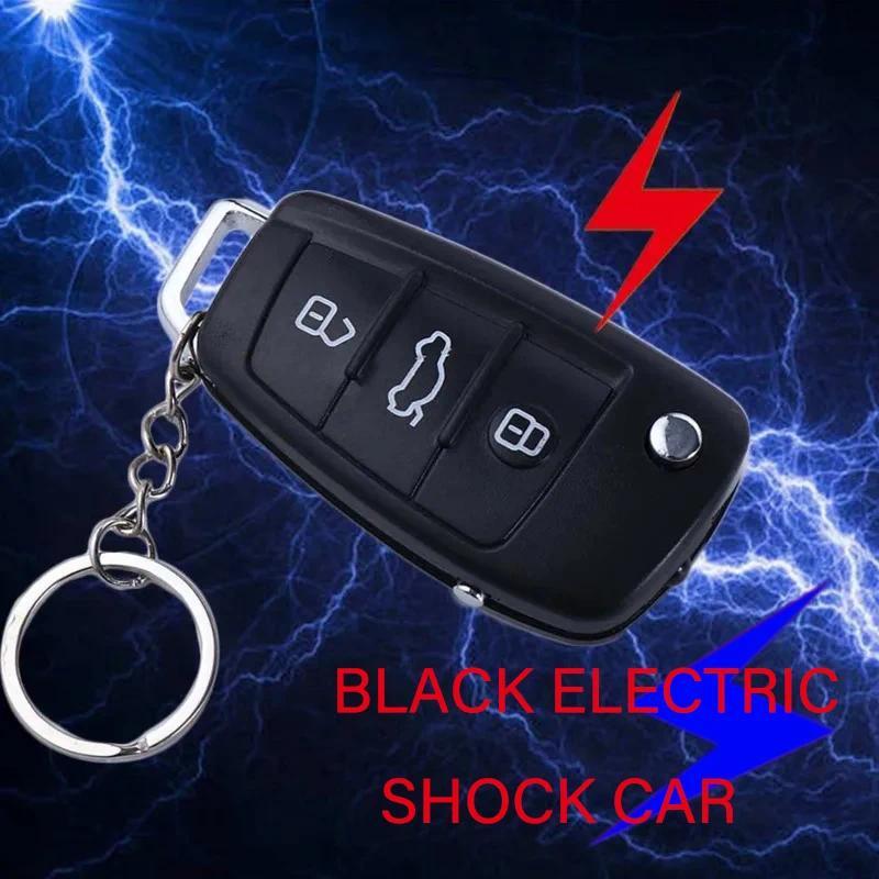 Electric Key Chain Black Electric Shock Prank Keychain Toy, Humorous Trick Gift with ...