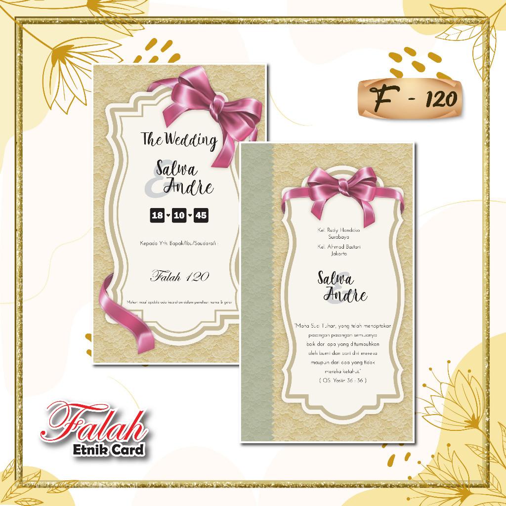 Undangan Pernikahan FALAH 120 Elegan Modern Paket Lengkap 100 PCS Gratis Label & Plastik - JanjiKita | Default