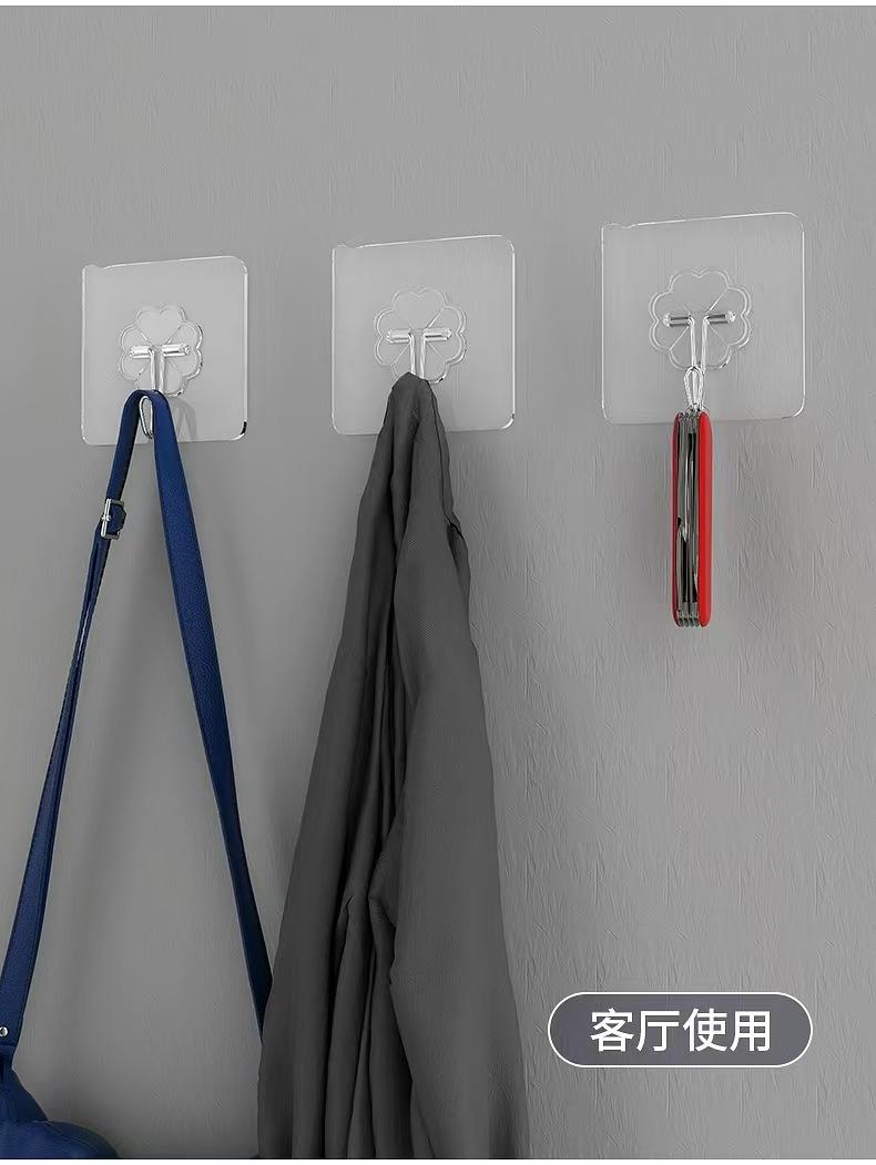 Product Introduction of Móc Dính, Trong Suốt, Không Cần Đục Lỗ, Độ Nhớt Mạnh, Móc Acrylic Móng Tay Liền Mạch, Thích Hợp Cho Ký Túc Xá, Phòng Tắm Và Nhà Bếp, Làm Bằng Thép Không Gỉ 7