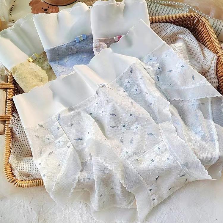 (47-65kg) Set 5 Quần Lót Nữ ren hoa mềm mại cao cấp, đũng 7A thông hơi kháng khuẩn, Hàng QC Women [111]
