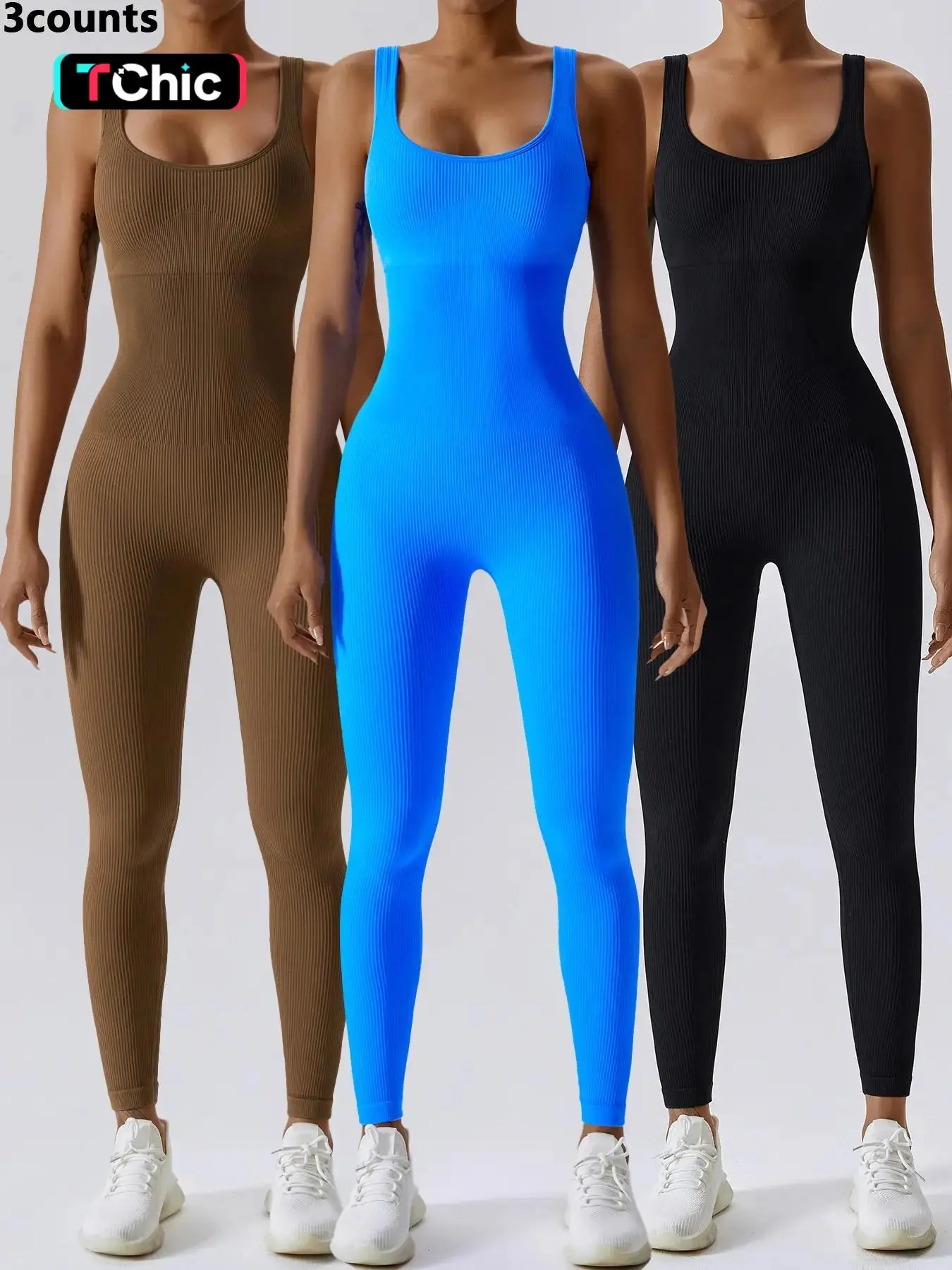 Women's Yoga Jumpsuit, Seamless Tank Tummy Control Jumpsuit Sleeveless Activewear, Comfort Casual Gym Bodysuit, Sleeveless Bodycon Jumpsuits, Workout Clothing, Lady Sportswear for Gym, Gym Clothing, Jumpsuit for Women, Tracksuit for Women