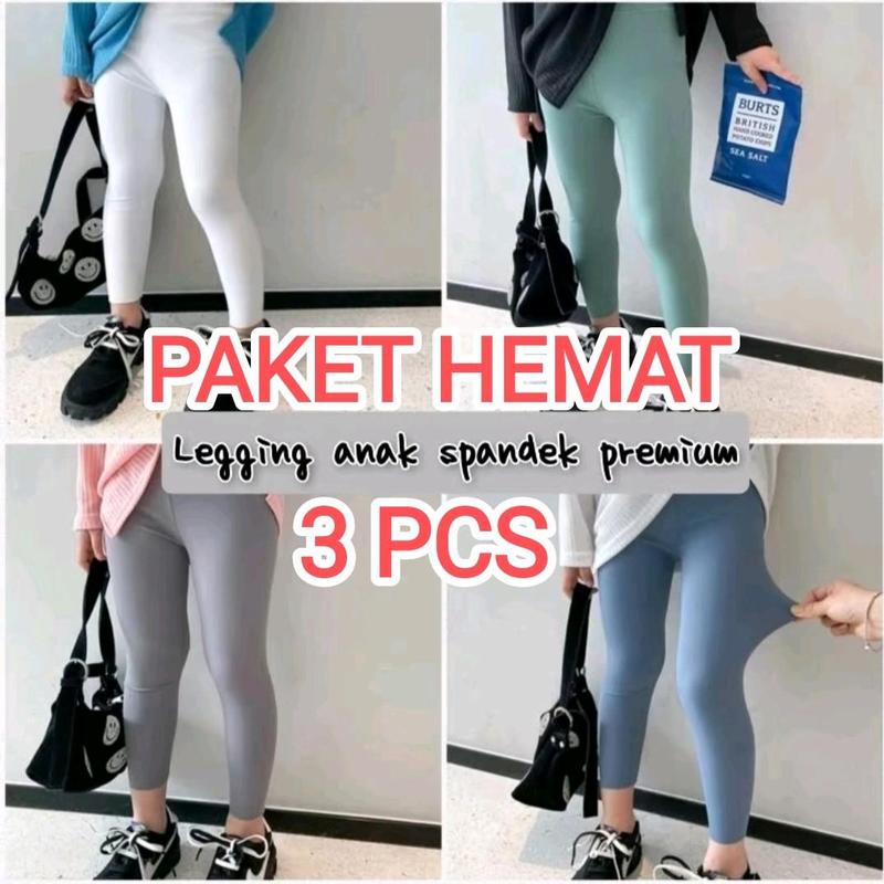 Paket Hemat 3 pcs Legging Anak Spandek Premium Usia 2 sampai 10 tahun Bayi Perempuan Fashion 1