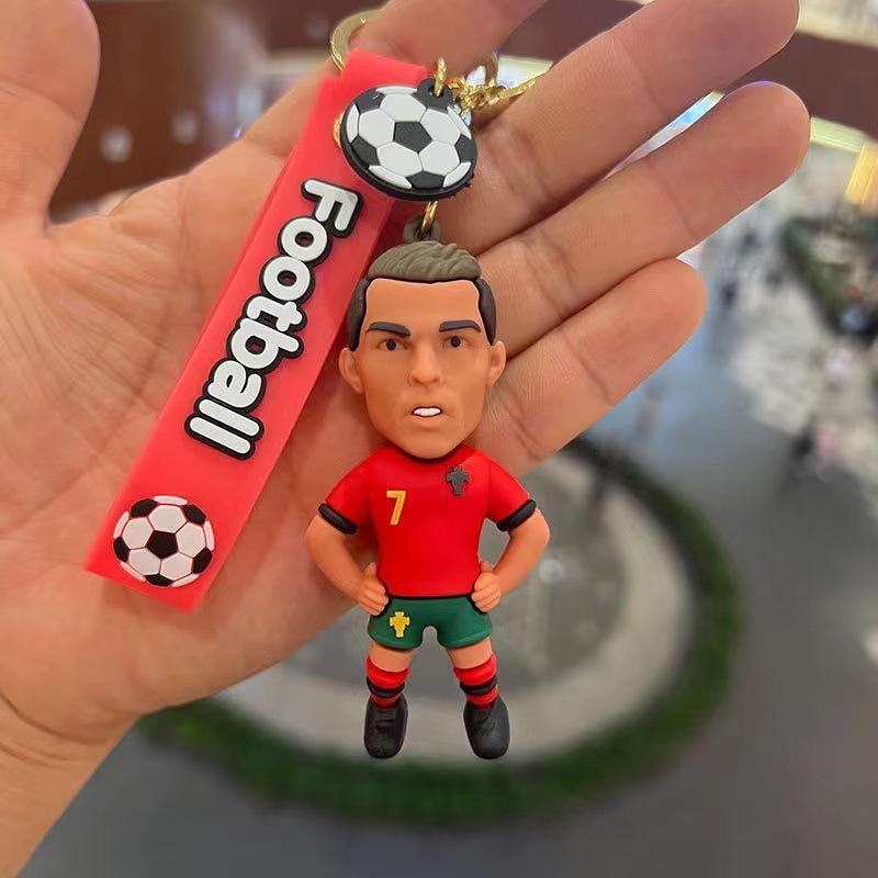 Product Introduction of No.10 football star keychain, cartoon Messi doll pendant, ornament bag, car keychain, gift 9