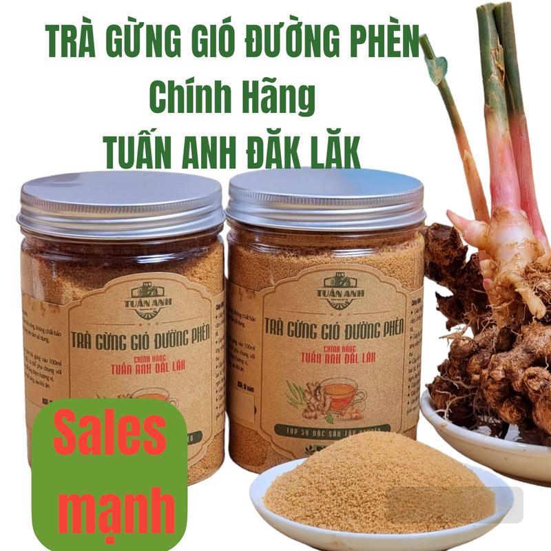 1Kg Trà Gừng Gió Đường Phèn Chính Hãng Tuấn Anh Đăk Lăk Thơm Thơm Cay Cay Nước Trà Tea