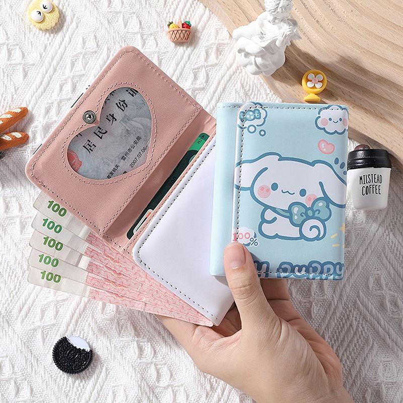 Ví Sanrio Hoạt Hình, Thiết Kế Dễ Thương, Được Cá Nhân Hóa, Sức Chứa Lớn, Nhiều Khe Cắm Thẻ, Kẹp Thẻ, Túi Ví 4