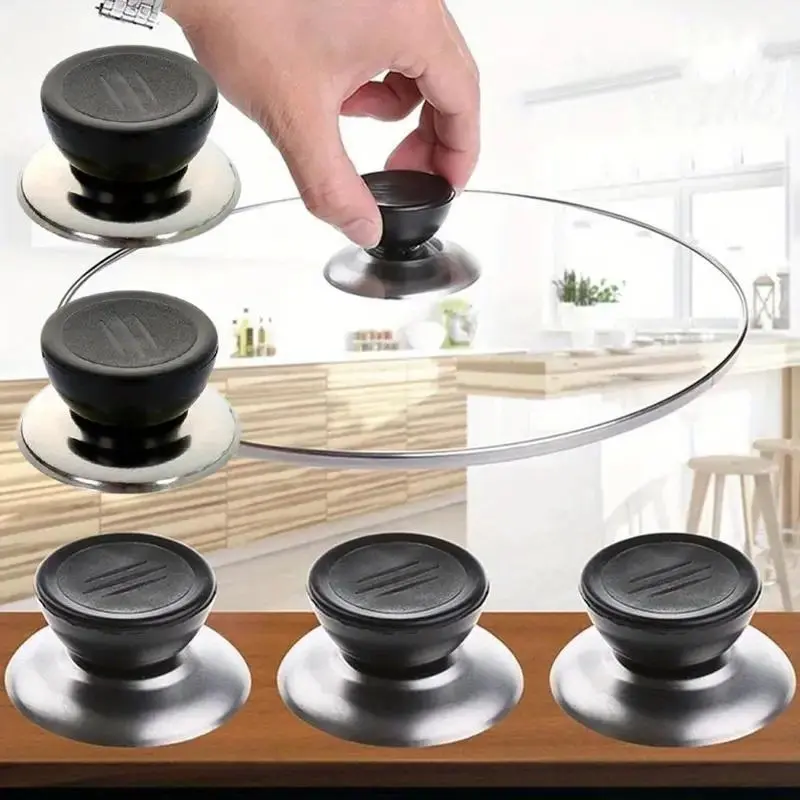 Replaceable Universal Pot Lid Handle, 5 Counts/set Anti-scalding Pot Lid Handle, Universal Design, Home Kitchen Accessories Pot Lid Cap, Top Bead 4