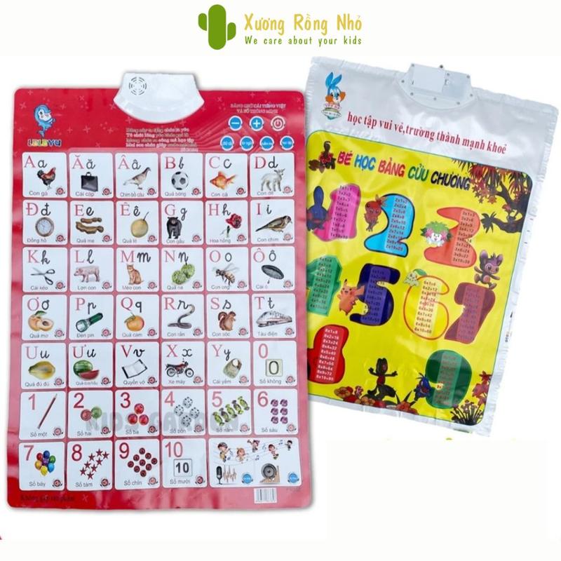 Bảng Chữ Cái Và Chữ Số 2 mặt Treo Tường Thông Minh Biết Nói Cho Bé, Đồ Chơi Giáo Dục Trí Tuệ Cho Bé