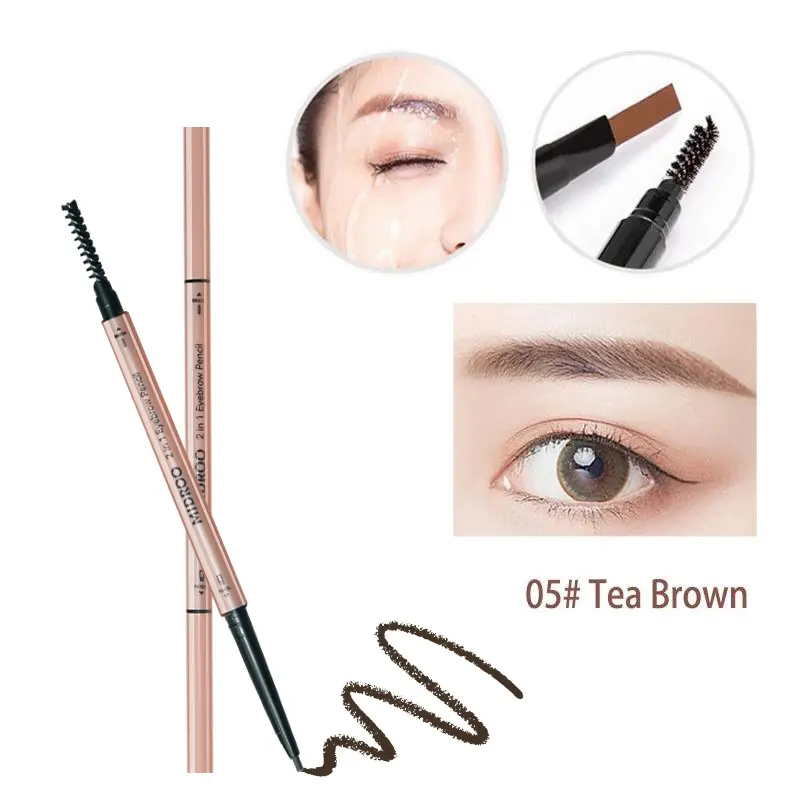 Midroo Chì kẻ mày tự nhiên chống thấm nước lâu trôi xám màu 0.25g 4